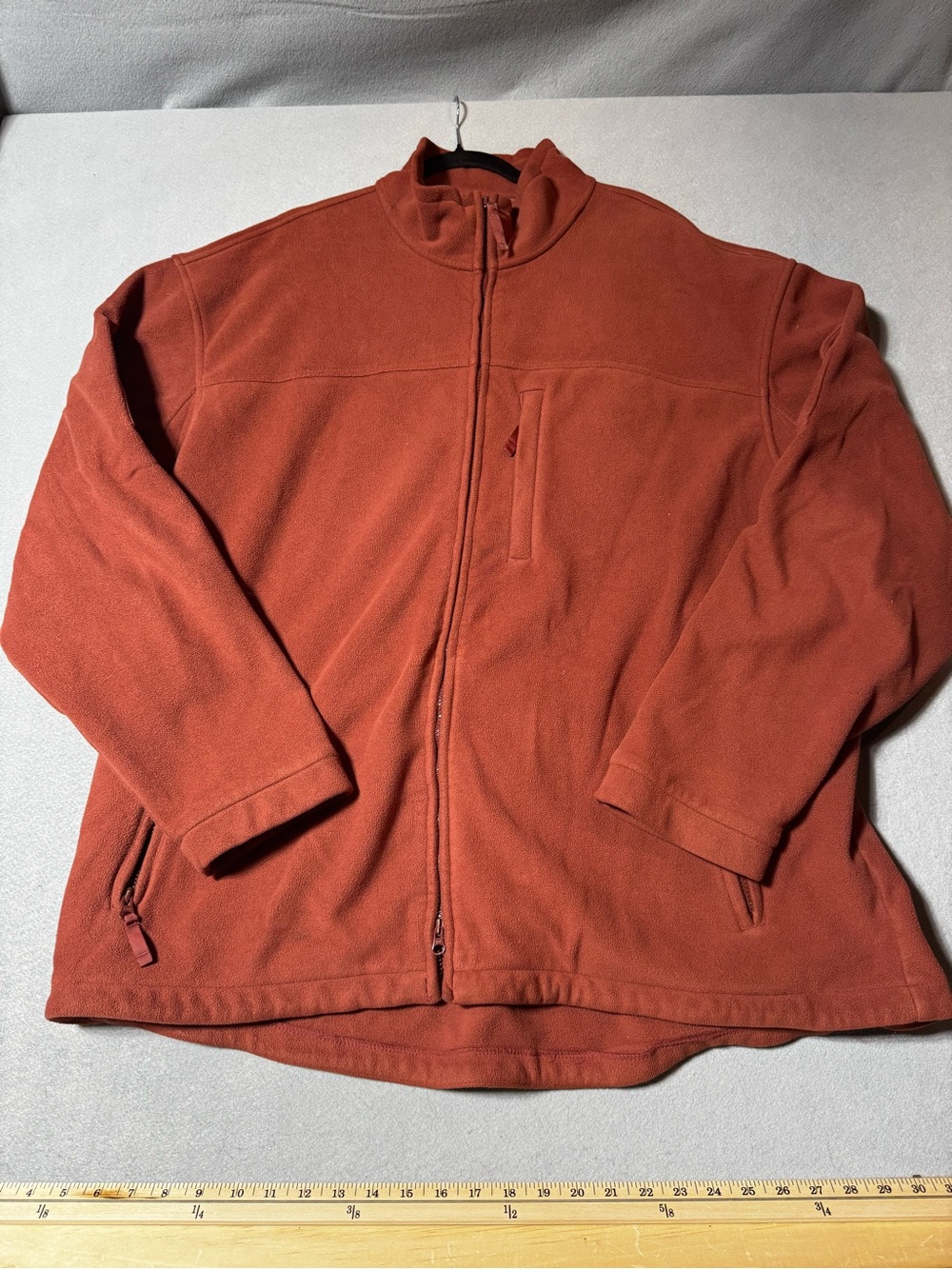 Duluth Trading Co. XXL Tall Fleece Men's Rust Zip-Up Jacket